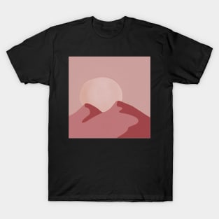 Pink and Red Montain and Sky from desert T-Shirt